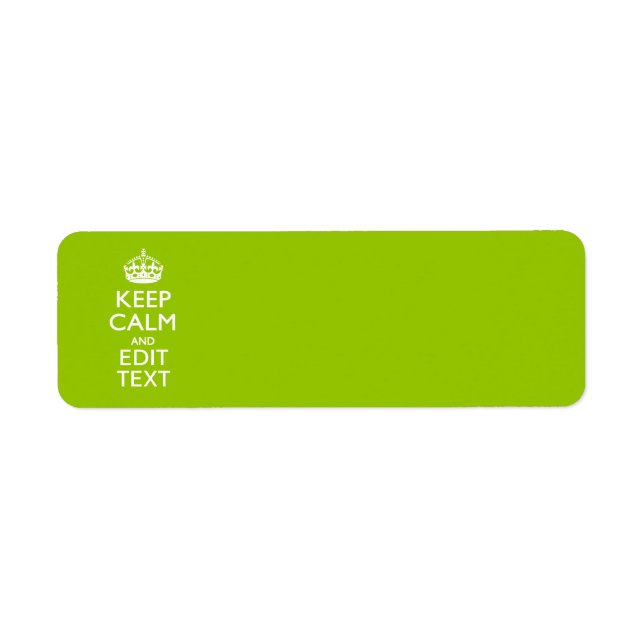 Android Green Style Behalte Ruhe und Ihren Text (Vorne)