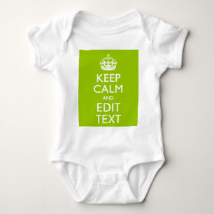 Android Green Style Behalte Ruhe und Ihren Text Baby Strampler