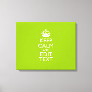 Android Green Style Behalte Ruhe und Ihren Text Leinwanddruck