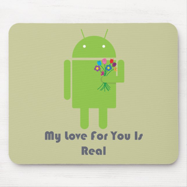 Android in der Liebe Mousepad (Vorne)