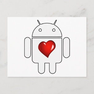 Android-Liebe Postkarte