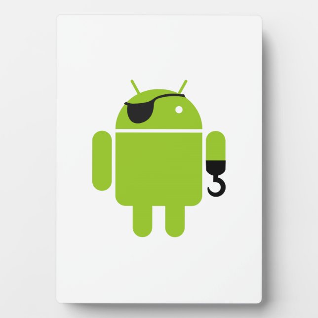 Android Robot Icon als Pirate Fotoplatte (Vorderseite)