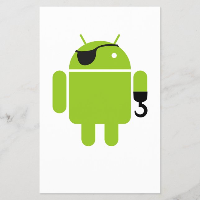 Android Robot Mighty Pirate Flyer (Vorne)