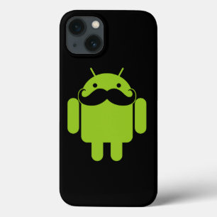 Android Robot Mustache auf Black title_seo2