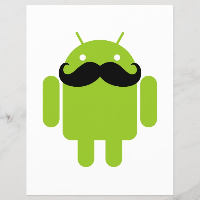 Android Robot Mustache Flyer (Vorne)