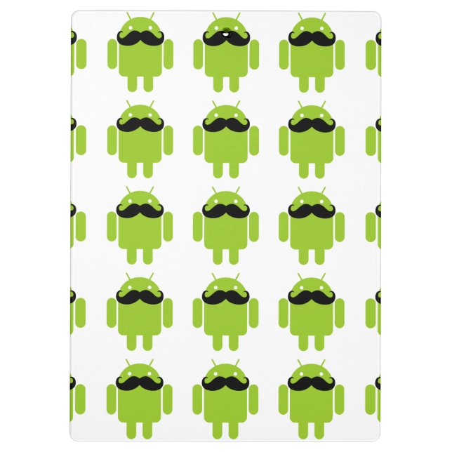 Android Robot Mustache Klemmbrett (Rückseite)