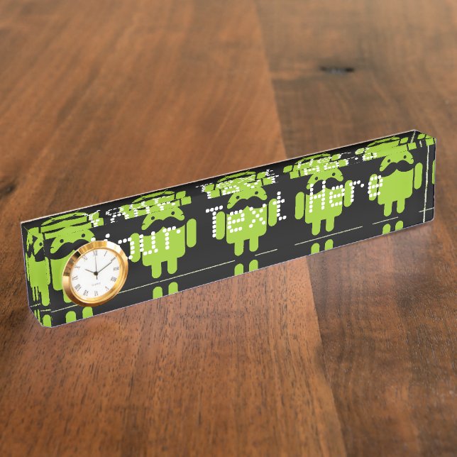 Android Robot Mustache Namensplakette (Seite)