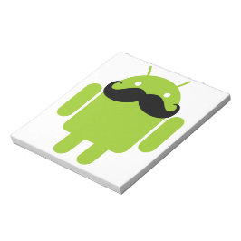 Android Robot Mustache Notizblock