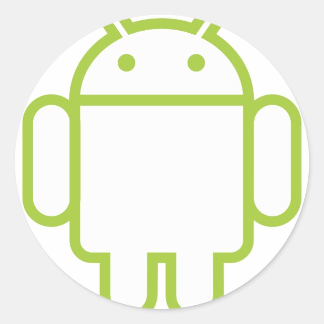 android runder aufkleber (Vorderseite)