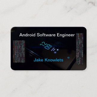 Android Software Engineer Premium Black Visitenkarte
