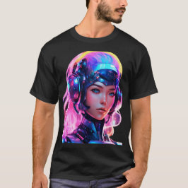 Android Techno Space Girl T-Shirt