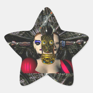 ANDROID XENIA SPACESHIP PILOT, Science Fiction Stern-Aufkleber