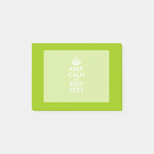 Androide grüne Art behalten Ruhe und Ihren Text Post-it Klebezettel (Vorderseite)