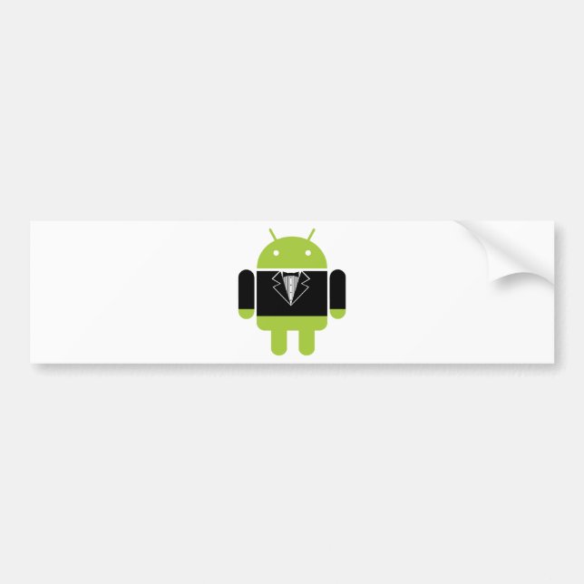 Androides Tux Autoaufkleber (Vorne)