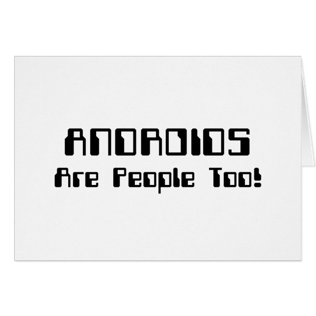 ANDROIDS sind auch Leute! Karte (Vorderseite (Horizontal))