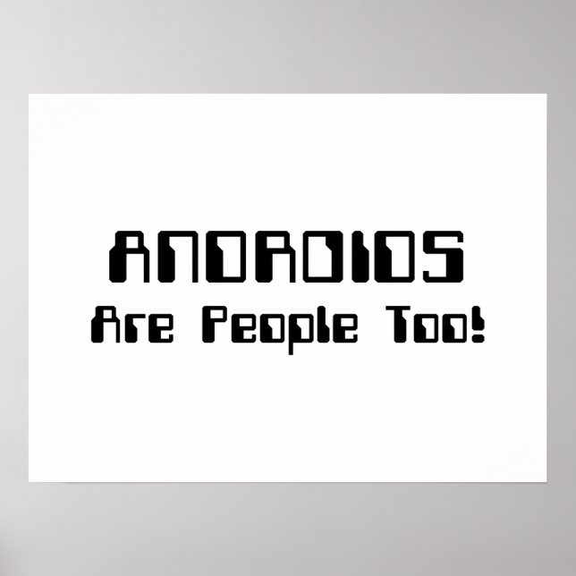 ANDROIDS sind auch Leute! Poster (Vorne)