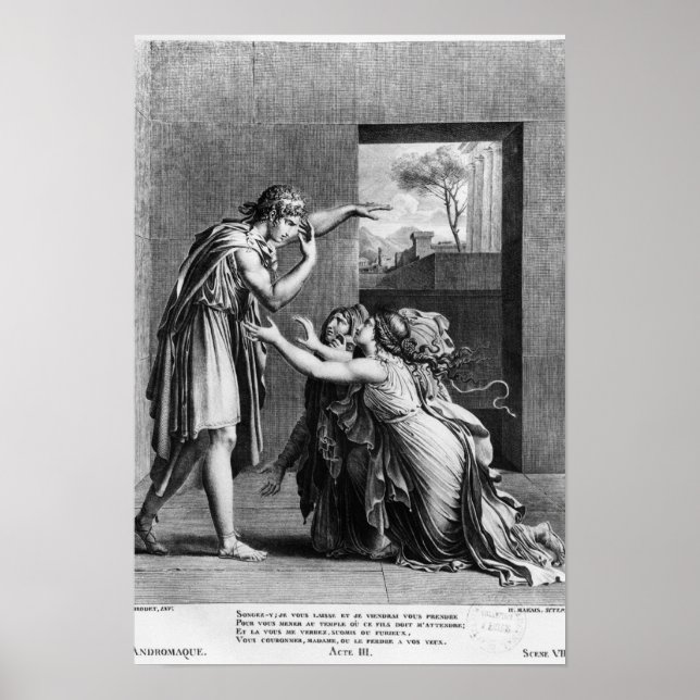 Andromache am Fuß des Pyrrhus Poster (Vorne)