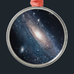 Andromeda-Galaxie-Milchweg-Kosmos Silbernes Ornament<br><div class="desc">Andromeda-Galaxie-Milchweg-Kosmos</div>