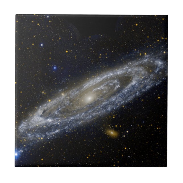 Andromeda-Galaxie-Milchweg-Kosmos-Universum Fliese (Vorderseite)