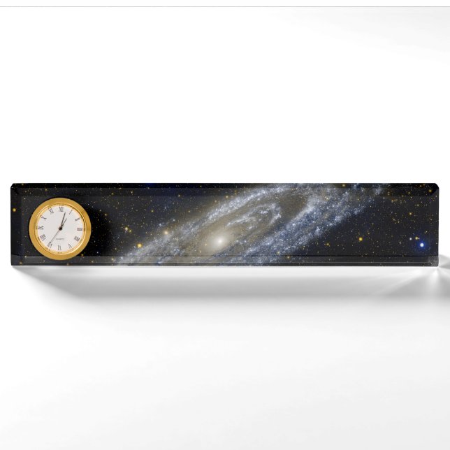 Andromeda-Galaxie-Milchweg-Kosmos-Universum Namensplakette (Vorderseite)