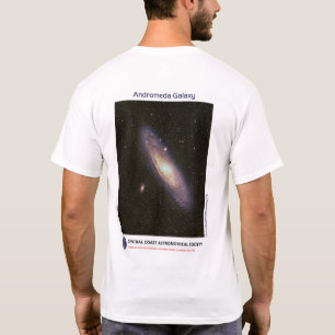 Andromeda Galaxie mit Lee Coombs Front und Back T- T-Shirt