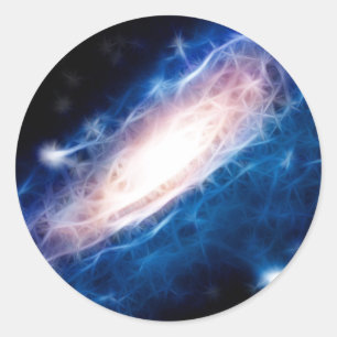 Andromeda-Galaxie Runder Aufkleber
