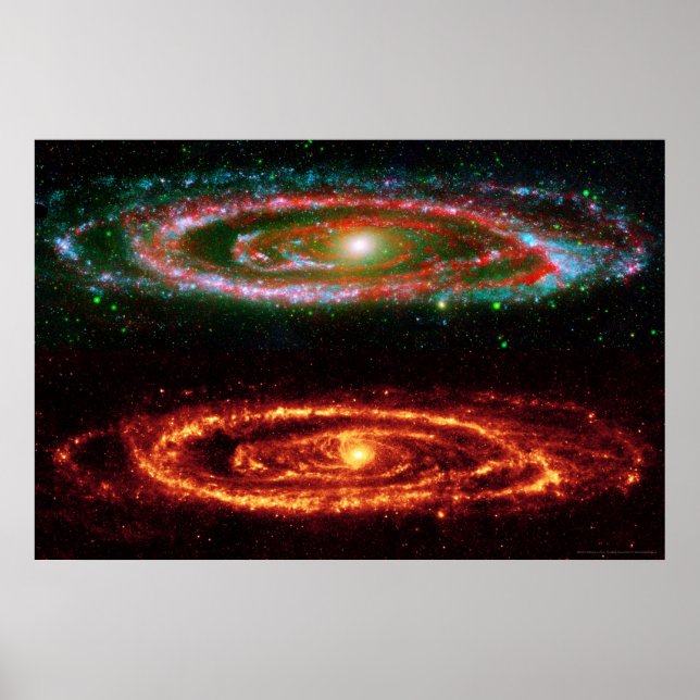 Andromeda Galaxy in Red-UV 36x24 (36x24) Poster (Vorne)