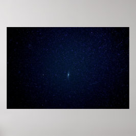 Andromeda Galaxy Midnight Blue Starry Night, ZGOS Poster
