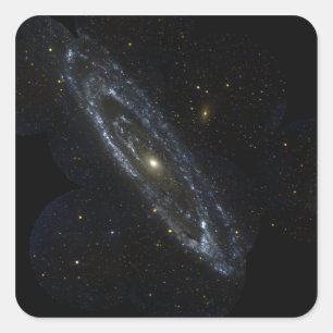 Andromeda Galaxy Quadratischer Aufkleber