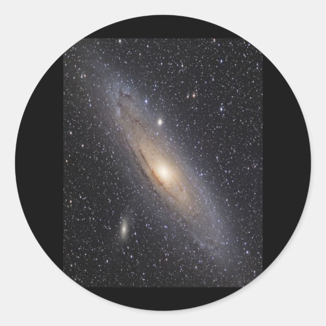 Andromeda Galaxy Runder Aufkleber (Vorderseite)