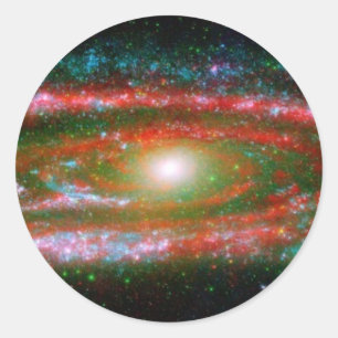 Andromeda Galaxy Runder Aufkleber
