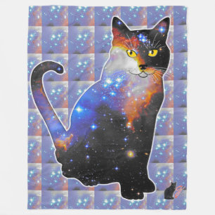 Andromeda Space bei Katze Fleece Blanket