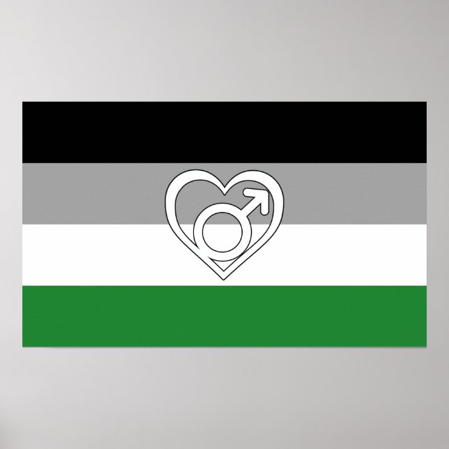 Androphilia Pride Flag und Symbol Poster (Vorne)