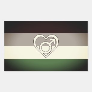 Androphilia Pride Flag und Symbol Rechteckiger Aufkleber