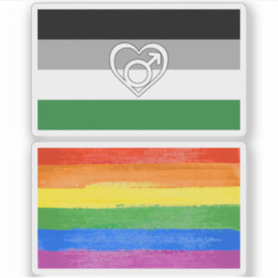 Androphilie-Stolzflagge und Symbol Aufkleber
