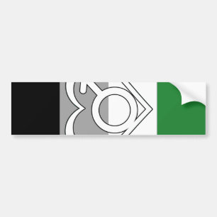 Androphilie-Stolzflagge und Symbol Autoaufkleber