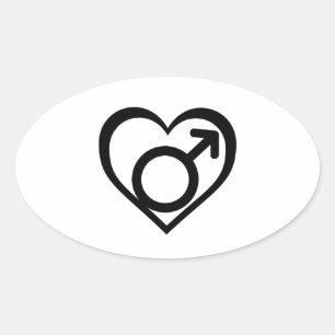 ANDROPHILIE SYMBOL -.png Ovaler Aufkleber