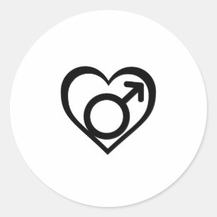 ANDROPHILIE SYMBOL -.png Runder Aufkleber