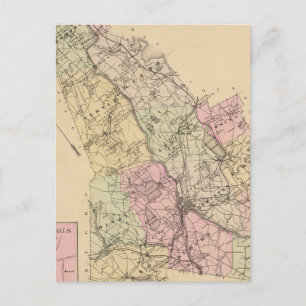 Androscoggin Landkreis, Maine Map Postkarte