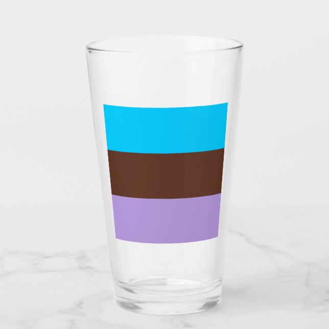 Androsexual Pride Flag Glas (Vorderseite)