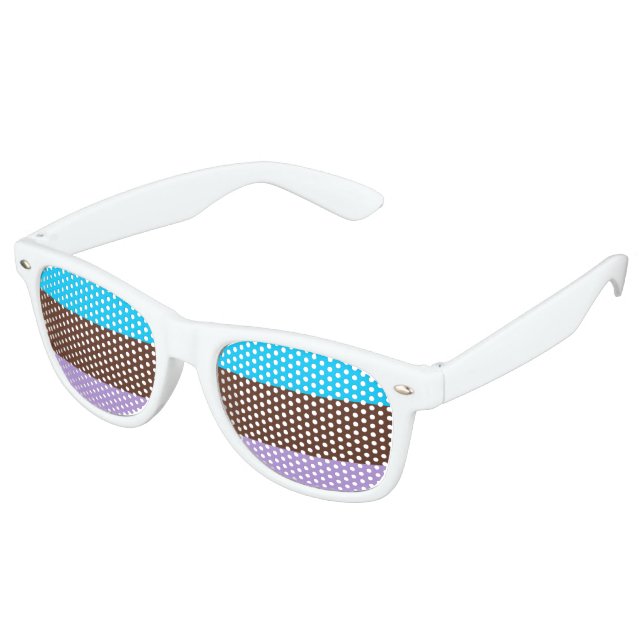 Androsexual Pride Flag Partybrille (Schrägansicht)