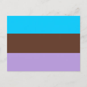 Androsexuelle Pride-Flagge Postkarte