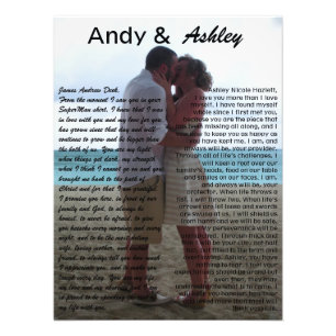 Andy & Ashley, Hochzeitspic mit Gelübden Fotodruck