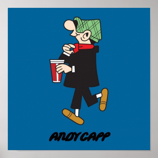 andy capp uk english england retro poster (Vorne)