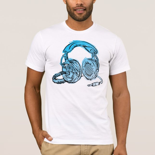 Andy Howell Kopfhörer Sketch-T - Shirt (Vorderseite)