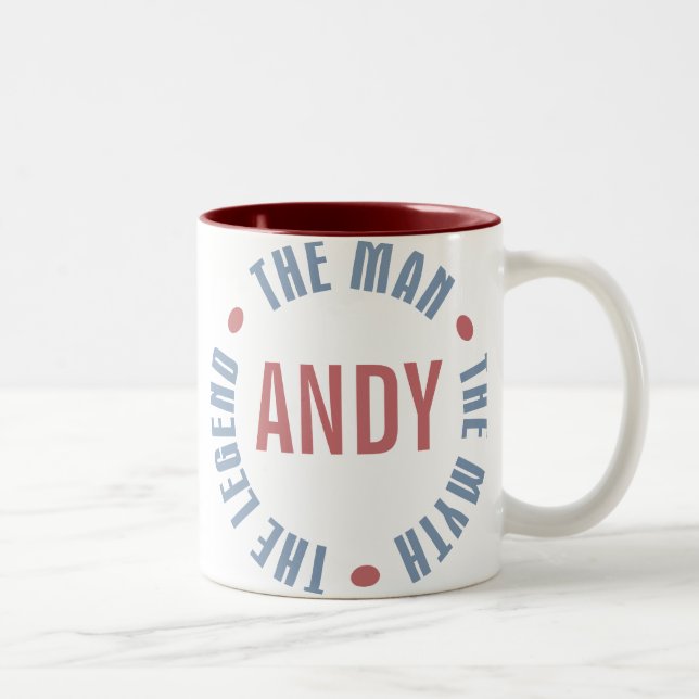 Andy-Mann-Mythos-Legende kundengerecht Zweifarbige Tasse (Rechts)