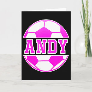 Andy Name Mädchen Fußball Spielen Fußball Sport Fa Karte