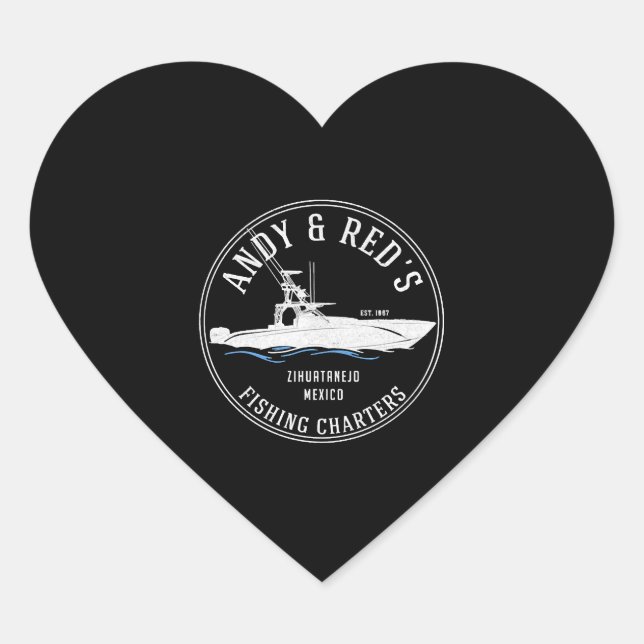 Andy & Red's Angelcharter Herz-Aufkleber (Vorderseite)