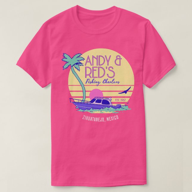 Andy Reds Angelcharters Zihuantanejo Mexiko T-Shirt (Design vorne)
