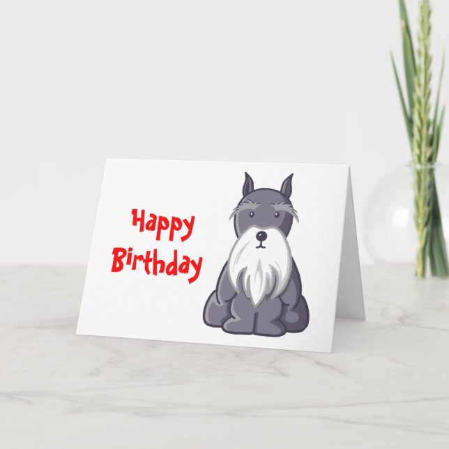 Andy Rooney Schnauzer Birthday Karte (Vorderseite)